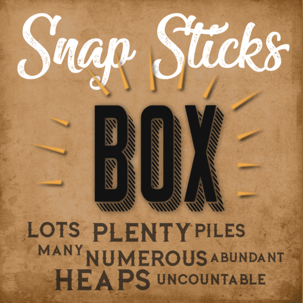 box of snap sticks
